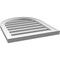 Ekena Millwork Round Top Surface Mount PVC Gable Vent: Functional, w/ 2"W x 1-1/2"P Brickmould Frame, 20"W x 24"H GVPRT20X2402SF - alternate 2